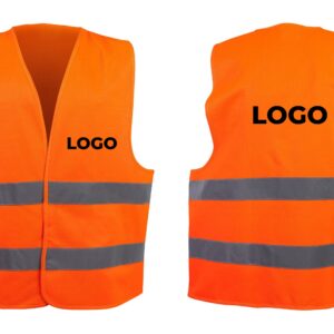 Gilet de signalisation avec 2 bandes horizontales